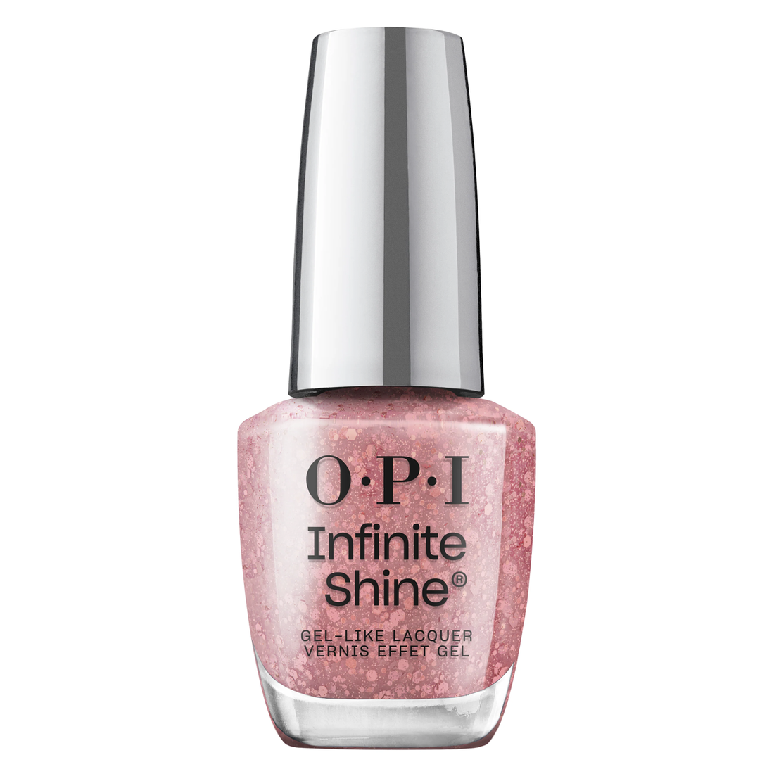 OPI Servin Pink, Infinite Shine Nail Lacquer, Make 'Em Jelly Collection Summer 2025, Pink Glitter Jelly Long-Lasting Polish