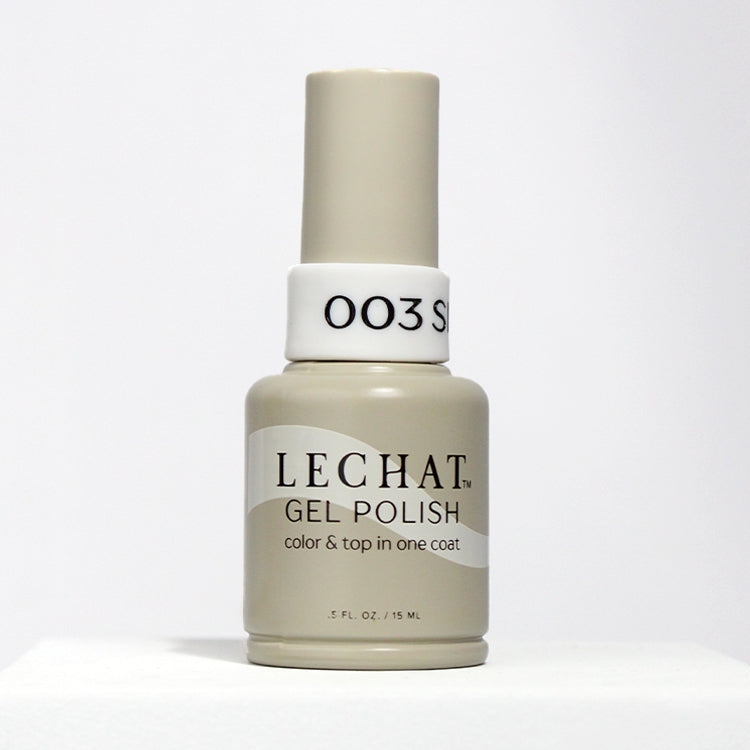 LeChat Simplicity #LG003, Color and Top in One Coat, Soak-Off Gel Nail Polish, Pure White Cream Finish, One Coat Coverage, High Gloss Shine