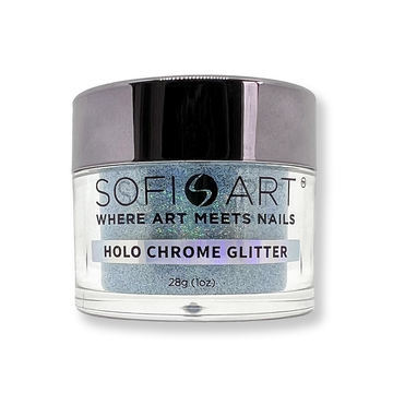 Sofi-Art Holographic Nail Chrome Glitter Art Denim Blue Dipping Powder Acrylic