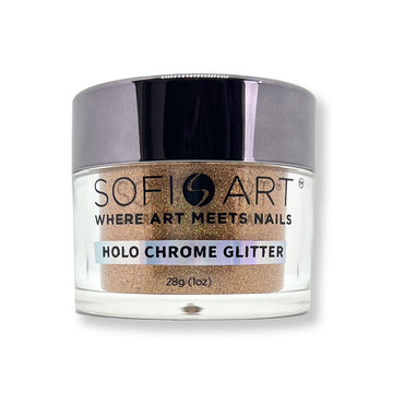 Sofi-Art Holographic Nail Chrome Glitter Art Orange Dipping Powder Acrylic