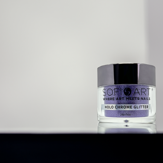 Sofi-Art Holographic Nail Chrome Glitter Art Purple Dipping Powder Acrylic