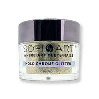 Sofi-Art Holographic Nail Chrome Glitter Art Yellow Dipping Powder Acrylic