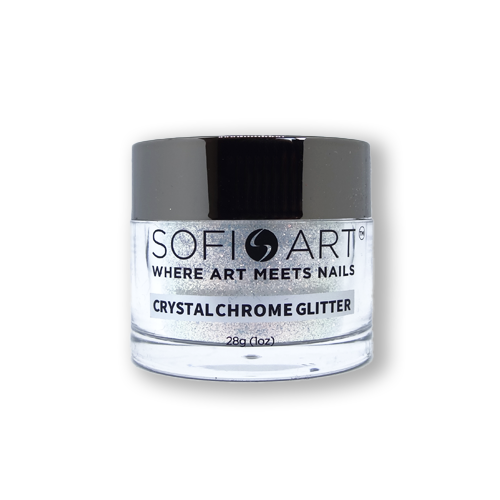 Sofi-Art Rainbow Crystal Chrome Glitter Rainbow Nail Art Designs dipping powder chrome system combine acrylic powders
