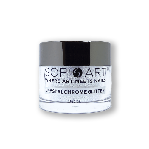 Sofi-Art Red Crystal Chrome Glitter Rainbow Nail Art Designs dipping powder chrome system combine acrylic powders