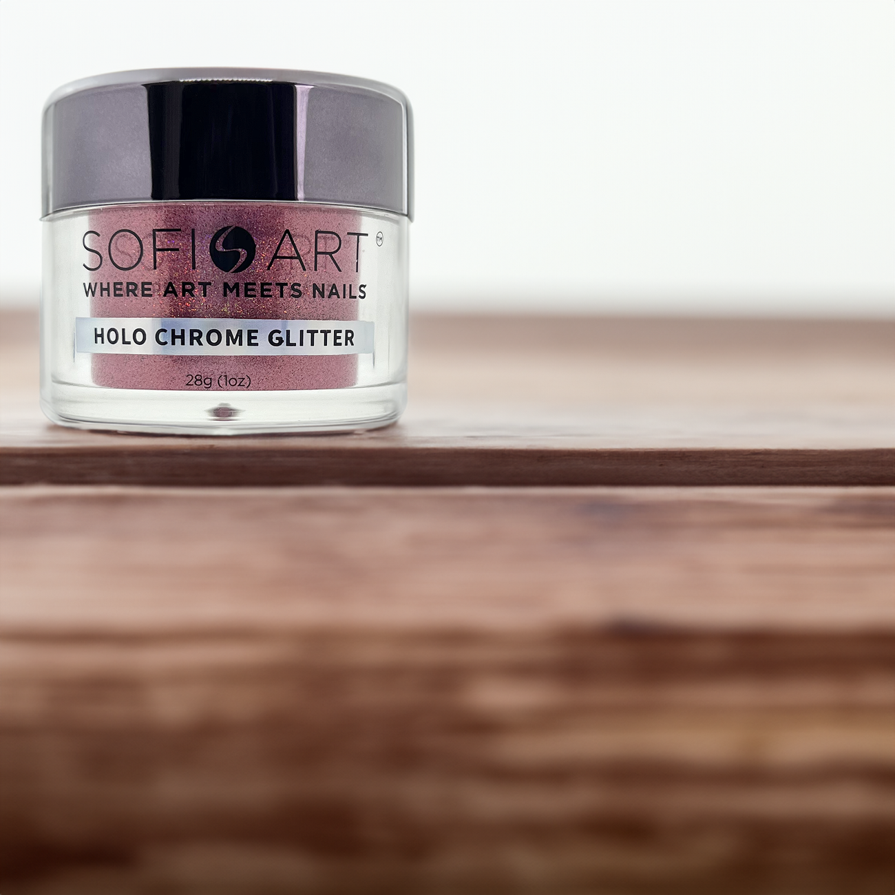 Sofi-Art Holographic Nail Chrome Glitter Art Red Dipping Powder Acrylic