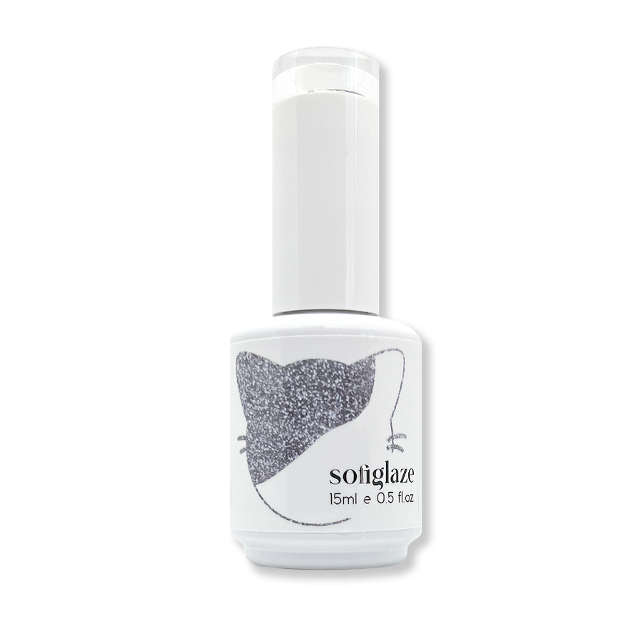 Sofiglaze Soak-Off Gel Nail Polish, Diamond Cat Eye Series, Black Clouds #CE03, High Quality Reflective Colors