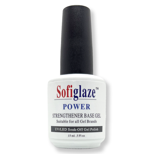 Sofiglaze Power Strengthener Base Gel Soak-Off Gel Polish, Suitable for all gel brands, high quality, strong, long lasting