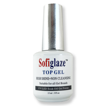 Sofiglaze Top Gel Soak-Off Gel Polish, High Shine, Non Cleansing