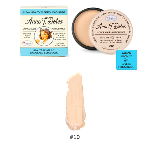 theBalm Cosmetics Anne T. Dotes Concealer Clean Beauty & Green Packaging Anne T. Dotes Concealer is a clean, stealth, skin perfectionist. face makeup