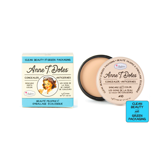 theBalm Cosmetics Anne T. Dotes Concealer Clean Beauty & Green Packaging Anne T. Dotes Concealer is a clean, stealth, skin perfectionist. face makeup