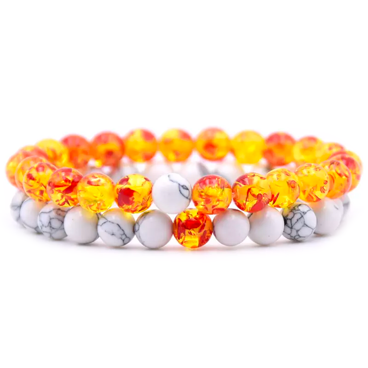 Howlite Natural 6 mm Gemstone Beads - AmberGemstones