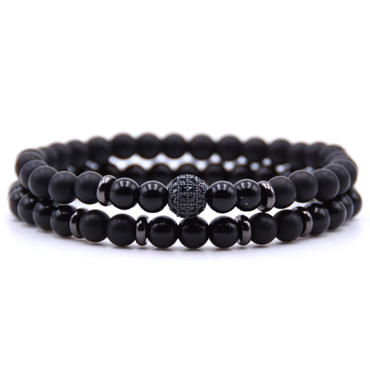 Black Onyx crystals can be used for grounding, protection and self control which shield us against negative energy. Each stone is hand selected to ensure a high quality piece of jewelry. Handmade - Natural Stone - Black Onyx Beaded Bracelets 6 mm