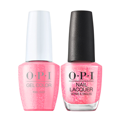 OPI Xbox Collection Spring 2022 GelColor Soak-Off Gel Polish + Matching Nail Lacquer - Pixel Dust #GCD51