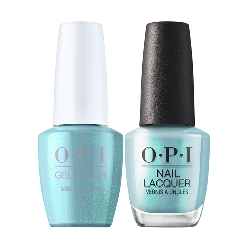OPI Xbox Collection Spring 2022 GelColor Soak-Off Gel Polish + Matching Nail Lacquer - Sage Simulation #GCD57