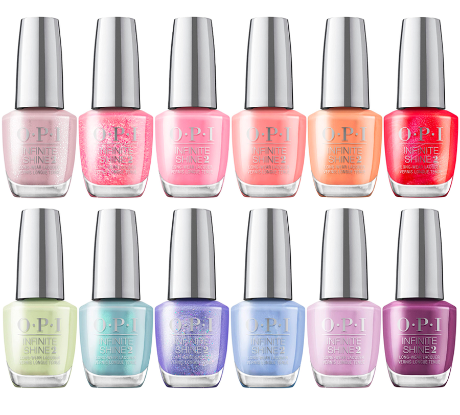 OPI Xbox Collection Spring 2022 Infinite Shine Long-Wear Nail Lacquer - Quest For Quartz #ISLD50, Pixel Dust #ISLD51, Racing For Pinks #ISLD52, Suzi is My Avatar #ISLD53, Trading Paint #ISLD54, Heart and Con-soul #ISLD55, The Pass is Always Greener #ISLD56, Sage Simulation #ISLD57, You Had Me At Halo #ISLD58, Can't CTRL Me #ISLD59, Achievement Unlocked #ISLD60 and N00Berry #ISLD61 
