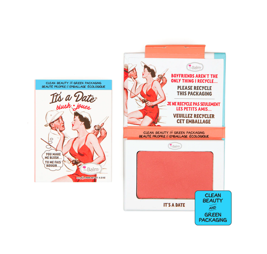 theBalm Cosmetics It's A Date Powder BlushClean Ingredients - Recyclable Packaging - Highly Pigmented Cheeks Palette