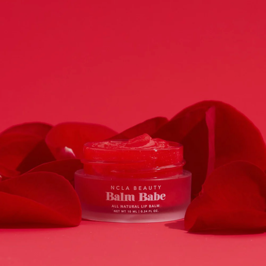 NCLA Beauty Balm Babe Lip Balm Red Roses 100% Natural Vegan Soothes Nourishes Smooth Hydrated