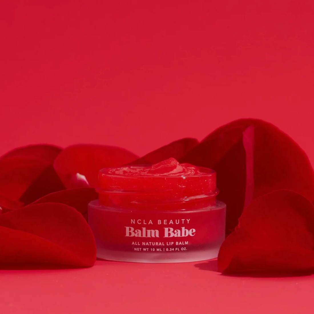 NCLA Beauty Balm Babe Lip Balm Red Roses 100% Natural Vegan Soothes Nourishes Smooth Hydrated