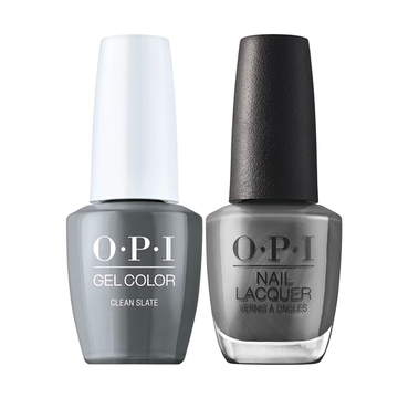 Get tin your element with this dark metallic gray gel nail polish. OPI Fall Wonders Collection Fall 2022 GelColor Soak-Off Gel Nail Polish + Nail Lacquer - Clean Slate #GCF011 - 15 mL 0.5 oz