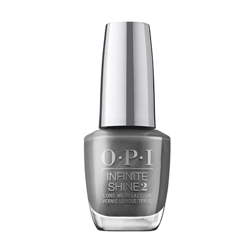 Get tin your element with this dark metallic gray long-lasting nail polish. OPI Fall Wonders Collection Fall 2022 Infinite Shine Long-Wear Nail Lacquer - Cleaning Slate #ISLF011 - 15 mL 0.5 oz