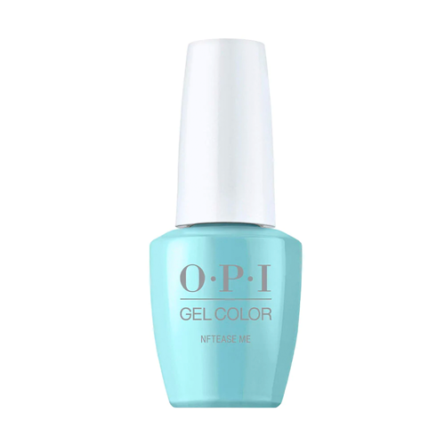 A fun light blue with a slight turquoise undertone. OPI Me, Myself and OPI Collection Spring 2023 GelColor Soak-Off Gel Nail Polish - NFTease Me #GCS006 - 15 mL 0.5 oz