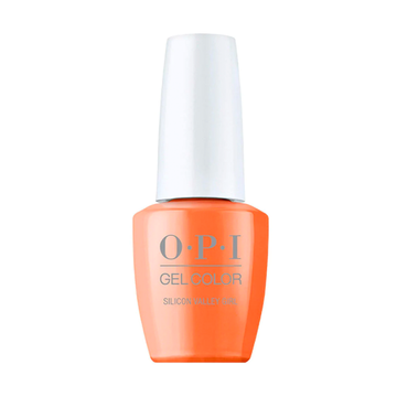 A tangerine orange cream shade. OPI Me, Myself and OPI Collection Spring 2023 GelColor Soak-Off Gel Nail Polish - Silicon Valley Girl #GCS004 - 15 mL 0.5 oz