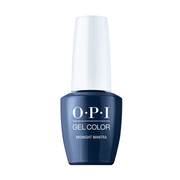 A dark navy créme gel nail polish that will take you from clay to night. OPI Fall Wonders Collection Fall 2022 GelColor Soak-Off Gel Nail Polish - Midnight Mantra #GCF009 - 15 mL 0.5 oz