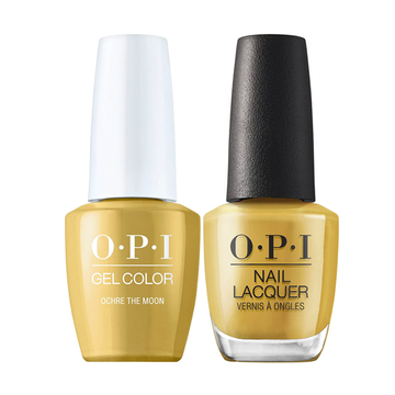 Lift your mood with this warm crème yellow gel nail polish. OPI Fall Wonders Collection Fall 2022 GelColor Soak-Off Gel Nail Polish + Nail Lacquer - Ochre The Moon #GCF005 - 15 mL 0.5 oz