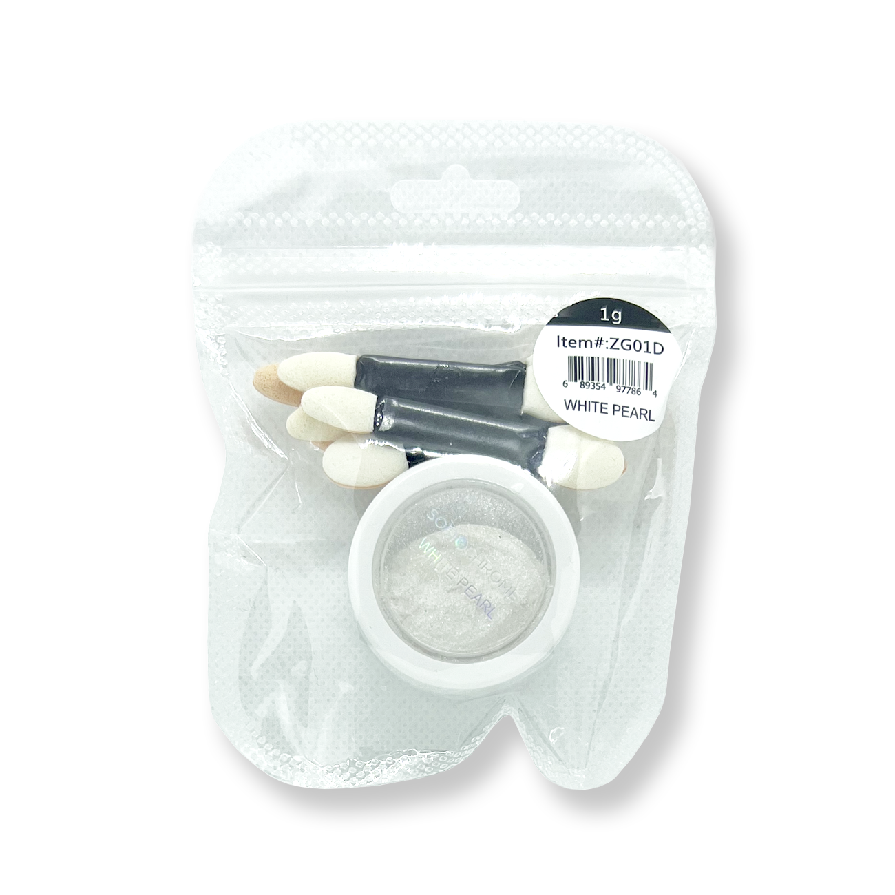 Sofi-Chrome High Brilliance Nail Powder - White Pearl #ZG01D - Elevate your classic mani with this simple yet stunning powder finish. Endless color opportunities! These shades will transform your mediocre mani to gorgeous insta worthy nails. Finely milled powder perfection.