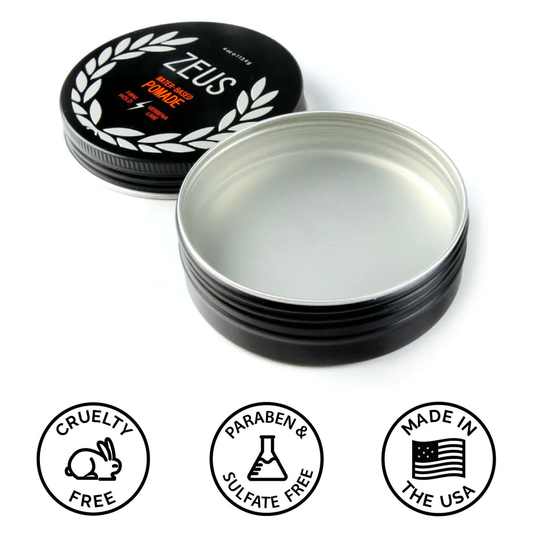 Zeus Beard Firm Hold Pomade Natural Verbena Lime Water Based Pomade Hair Styling Firm Hold Natural Shine