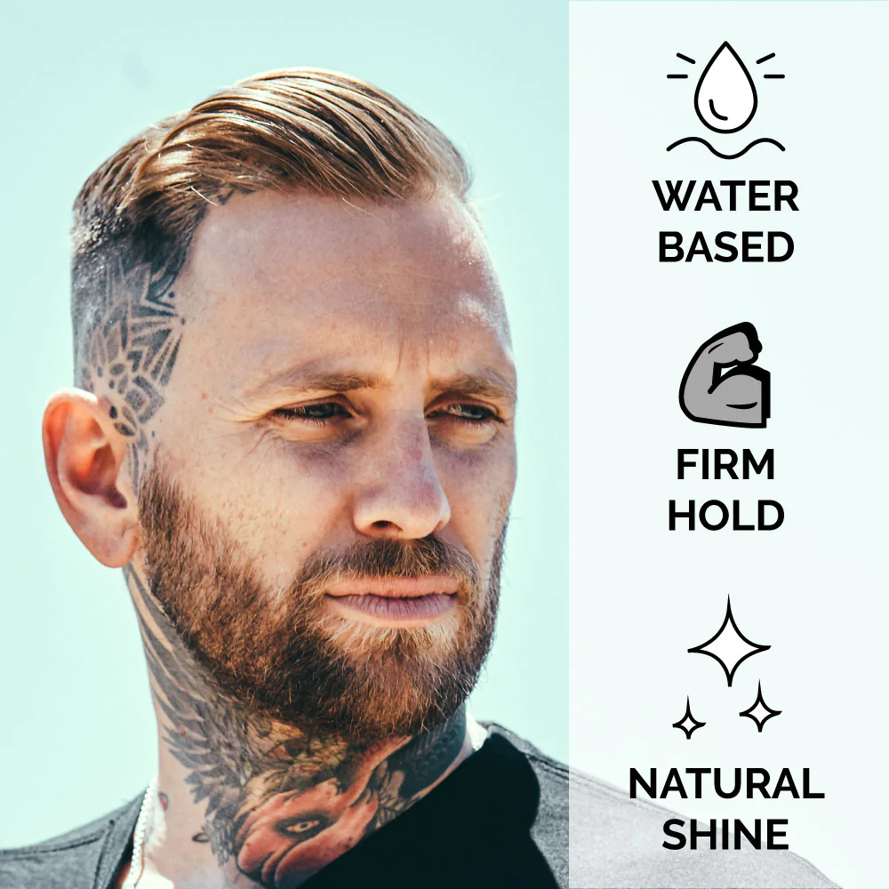 Zeus Beard Firm Hold Pomade Natural Verbena Lime Water Based Pomade Hair Styling Firm Hold Natural Shine