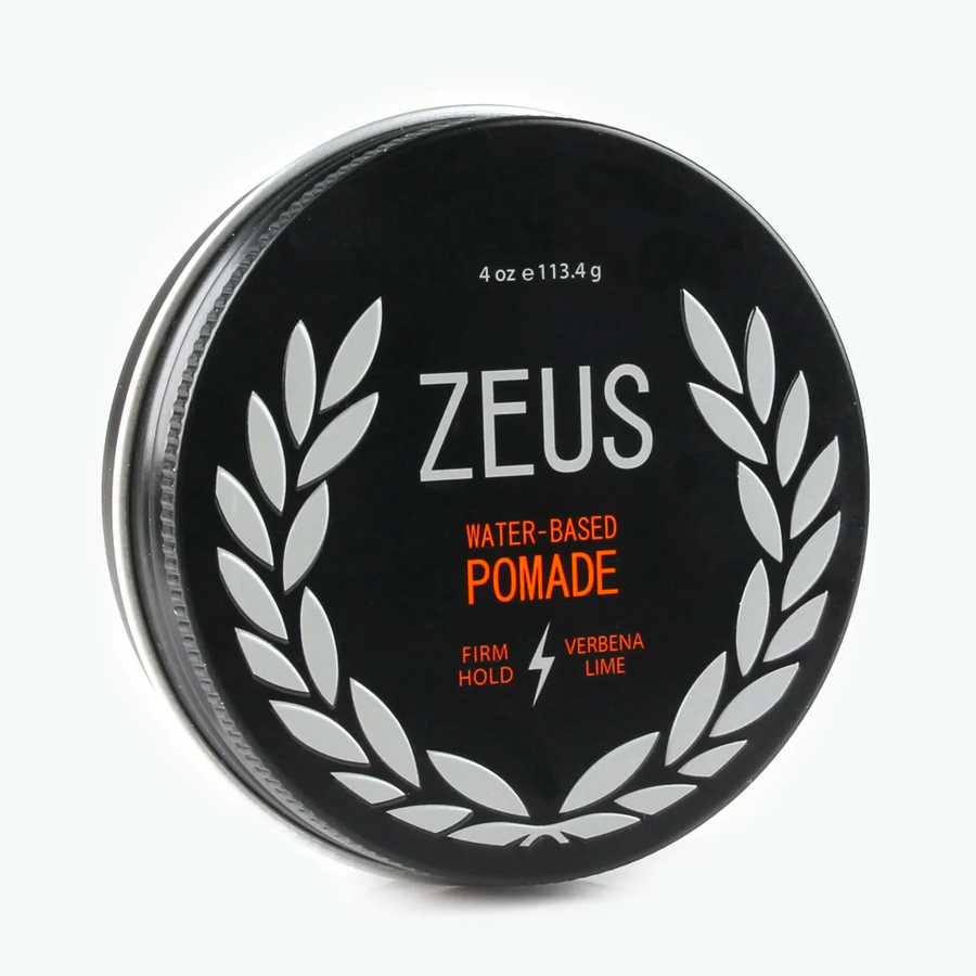 Zeus Beard Firm Hold Pomade Natural Verbena Lime Water Based Pomade Hair Styling Firm Hold Natural Shine