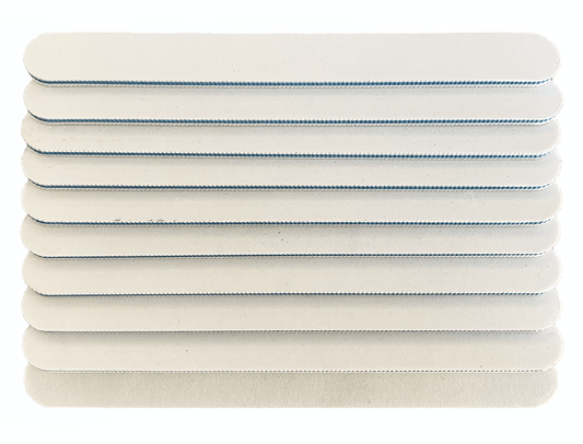 Beauty 20, White Blue Nail Files 180/180 Grit 6" Double-Sided Acrylic Nail File, Manicure/Pedicure Tools & Kits