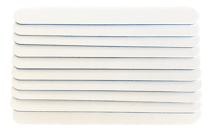 Beauty 20, White Blue Nail Files 180/240 Grit 6" Double-Sided Acrylic Nail File, Manicure/Pedicure Tools & Kits
