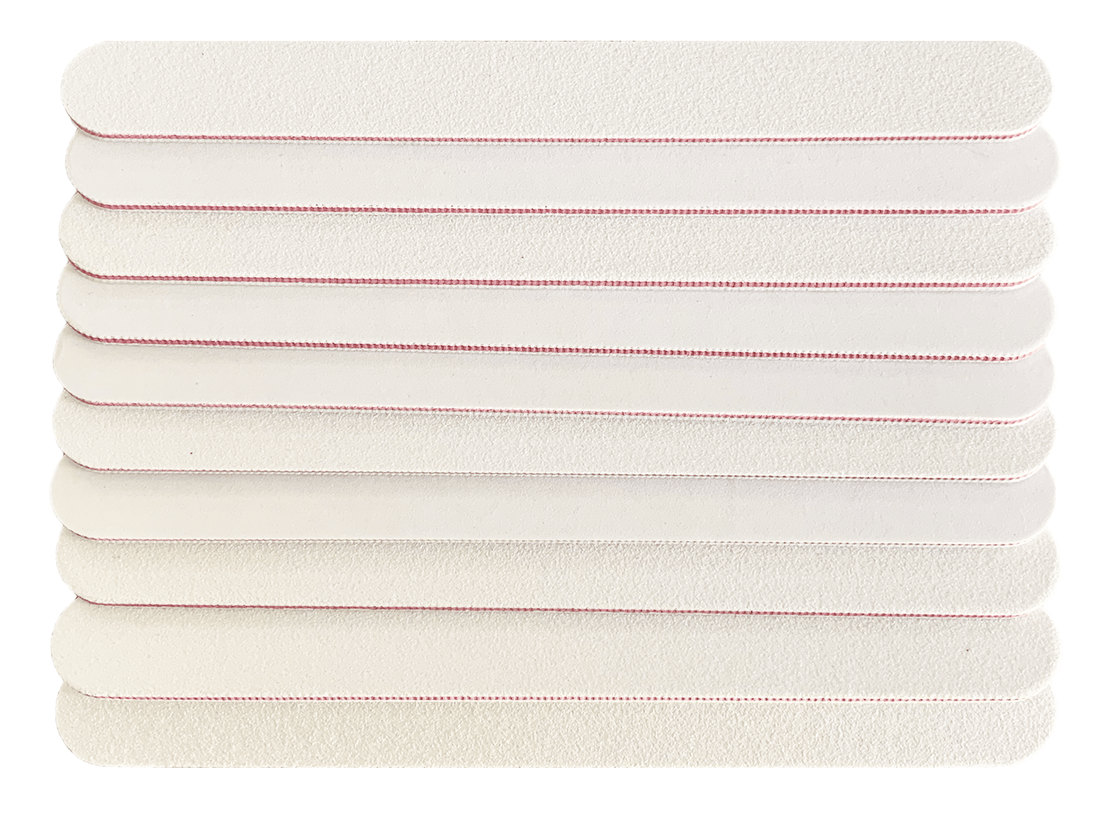 Beauty 20, White Pink Nail Files 100/180 Grit 6" Double-Sided Acrylic Nail File, Manicure/Pedicure Tools & Kits