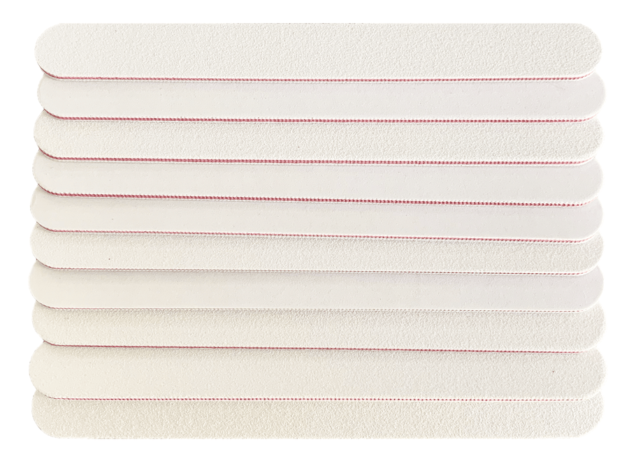 Beauty 20, White Pink Nail Files 100/180 Grit 6" Double-Sided Acrylic Nail File, Manicure/Pedicure Tools & Kits