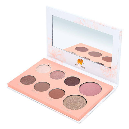 ella+mila blushing goddess clean make up. Eyeshadow + Blush + Highlighter. Vegan. Plant-Based. Animal Cruelty-Free. No Parabens, Phthalates, Talc & Gluten.