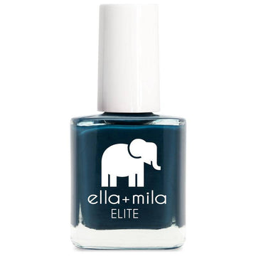 Dark blue-green. Vegan. Animal Cruelty-Free. Quick Dry. Chip Resistant. ella+mila Elite Collection Nail Polish - Mediterranean Mist