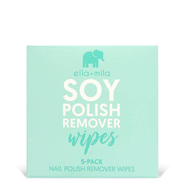 ella+mila, ella+mila Soy Nail Polish Remover Wipes - Unscented, Nail Polishella+mila's soy-based nail polish remover wipes are designed to effectively remove all traditional nail polishes. Ingredients include Vitamins A, C & E, which promote healthy and moisturized nails. This product does not contain acetone or harsh acetates, which will dry out your skin and damage the nail and cuticles.
