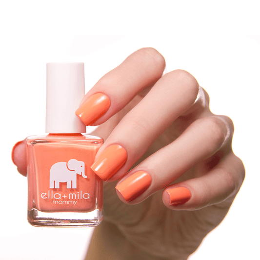 Coral orangesicle. Vegan. Animal Cruelty-Free. Quick Dry. Chip Resistant. ella+mila Dream Collection Nail Polish - Sunkissed