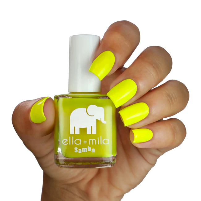 Sheer neon yellow {matte finish}. Vegan. Animal Cruelty-Free. Quick Dry. Chip Resistant. ella+mila Samba Collection Nail Polish - Copabikini