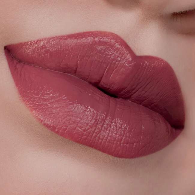 Pinky mauve blush. Creamy Finish. Plant-Based. Vegan. Animal Cruelty-Free. Vitamin E Enriched - Moisturizing. Ultra-Lightweight - Non-Stick Formula. ella+mila Liquid Lipstick - Blush