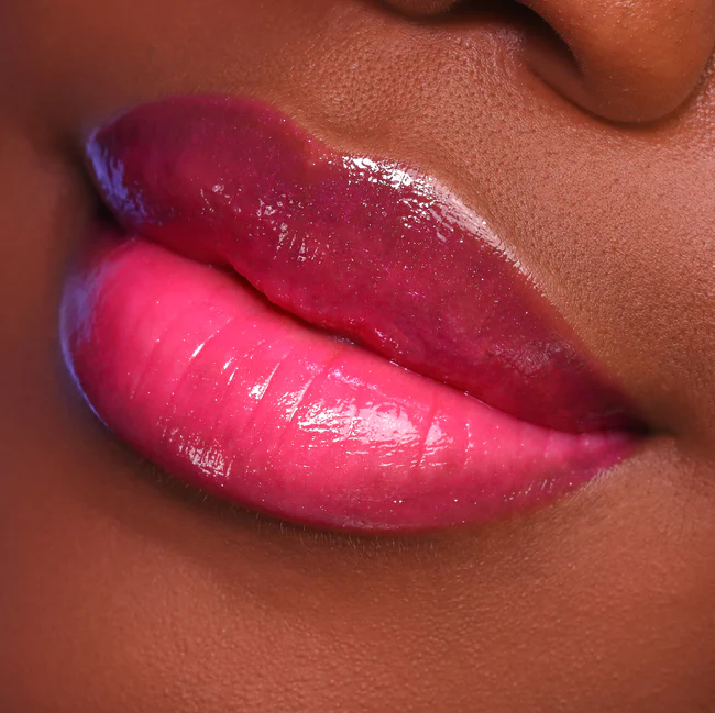 Pink tint with shimmer. Glossy Finish. Plant-Based. Vegan. Animal Cruelty-Free. Vitamin E Enriched - Moisturizing. Ultra-Lightweight - Non-Stick Formula. ella+mila Liquid Lipstick - Just Cheeky