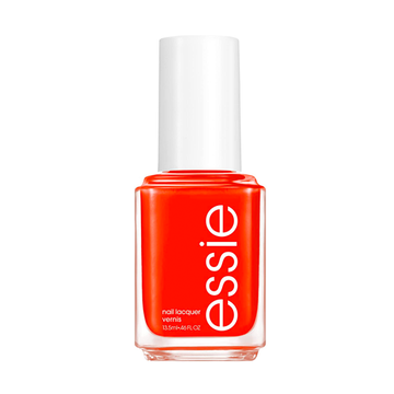 a vibrant orange nail polish with red undertones (cream) - Essie Risk-Takers Only #1755 - Off The Grid Collection Fall 2022 - 13.5 mL 0.46 oz