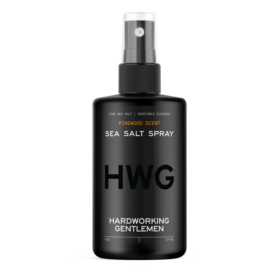 Hardworking Gentlemen Texturizing Sea Salt Hair Spray adds volume grit style signature pinewood scent freshen up hair scalp healthier