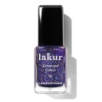 Londontown USA Lakur Minted in Style Nail Lacquer Polish Purple Glitter Shade Vegan Cruelty 16+ Free