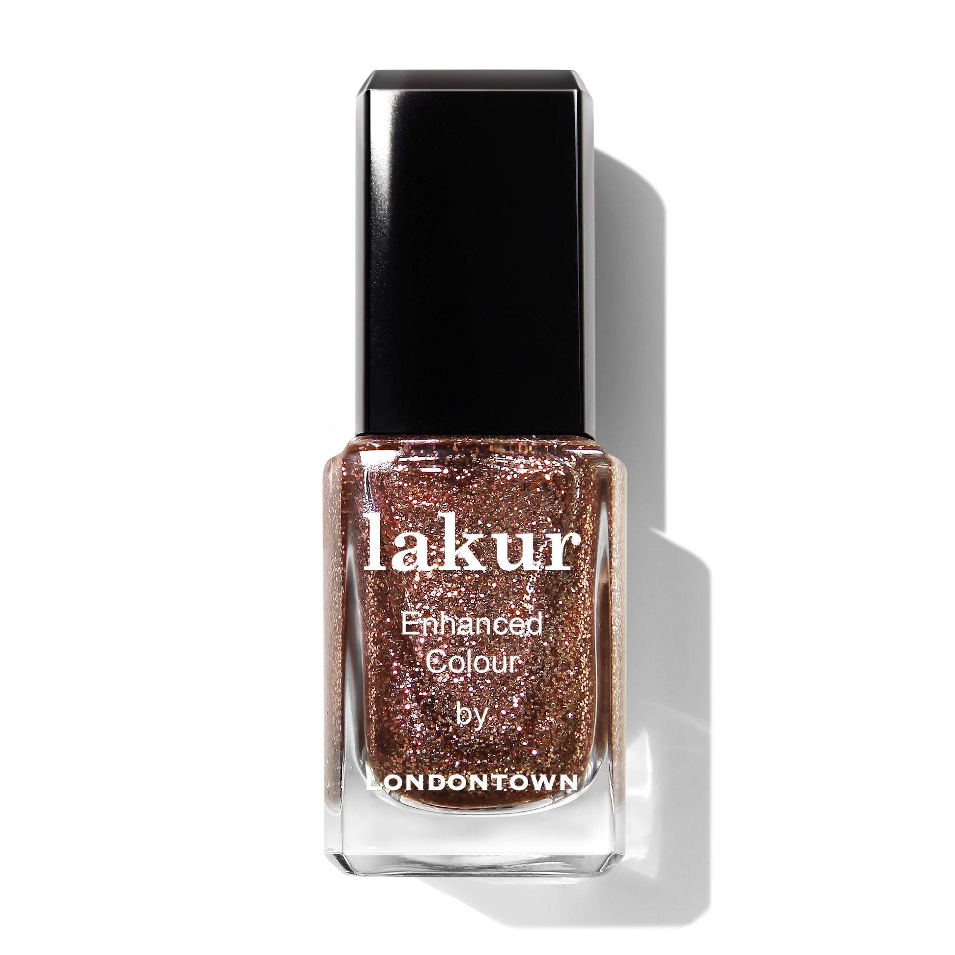 Londontown USA Lakur Rosé All Day Nail Lacquer Polish Vegan Pink Glitter Shade Cruelty 16+ Free
