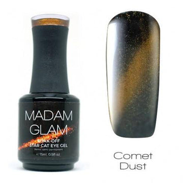Bring a bit of this cosmic fantasy on your nails! Unique look? You got it! Dark Charcoal. Madam Glam Soak-Off Star Cat Eye Gel Nail Polish - Comet Dust - Vegan. 5-Free. Cruelty-Free.