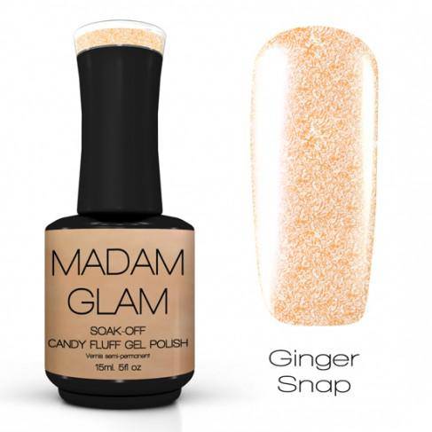 A warm and delicate shade that will sweeten any look you want to pull! Pale Apricot. Madam Glam Soak-Off Candy Fluff Gel Nail Polish - Ginger Snap - Vegan. 5-Free. Cruelty-Free.