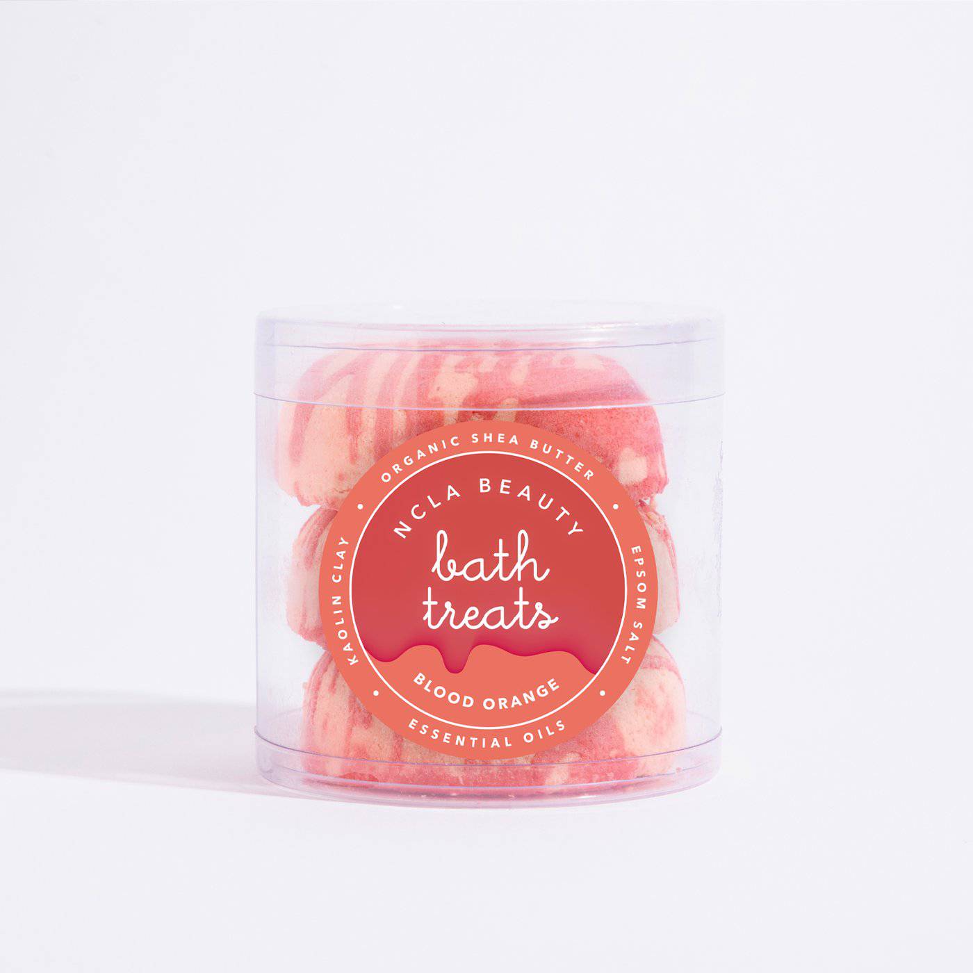 NCLA Beauty Bath Bomb Treat Set Blood Orange Soft Nourishing Skin-Soothing Vegan 100% Natural Cruelty-Free Hydrating